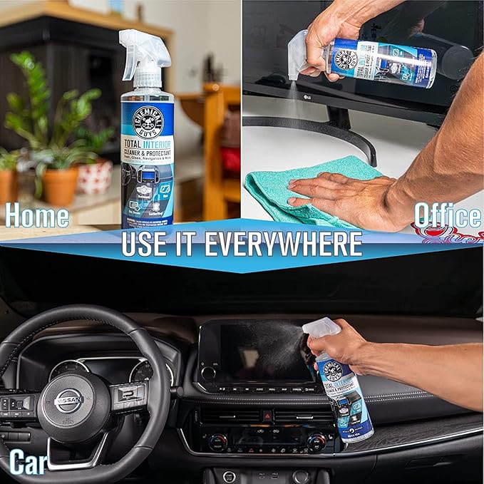 Chemical Guys Total Interior Cleaner and Protectant, Interior Car Cleaner Cleans & Protects Leather, Vinyl, Plastic, Rubber, Glass with a Showroom Finish, Safe for Trucks, SUVs, RVs & More, 128 oz
