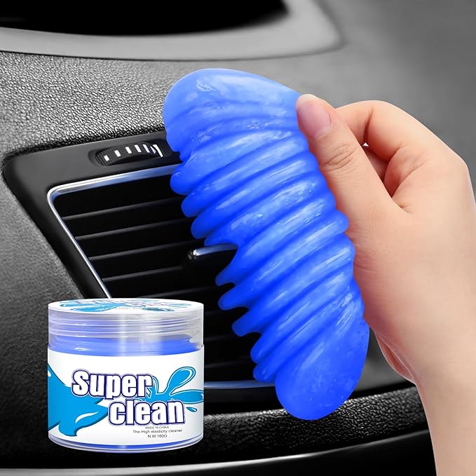 Car Cleaning Gel Car Cleaning Putty Car Putty Car Interior Cleaner Car Slime Car Detailing Kit Car Accessories Gifts for Men Women Stocking Stuffers Blue