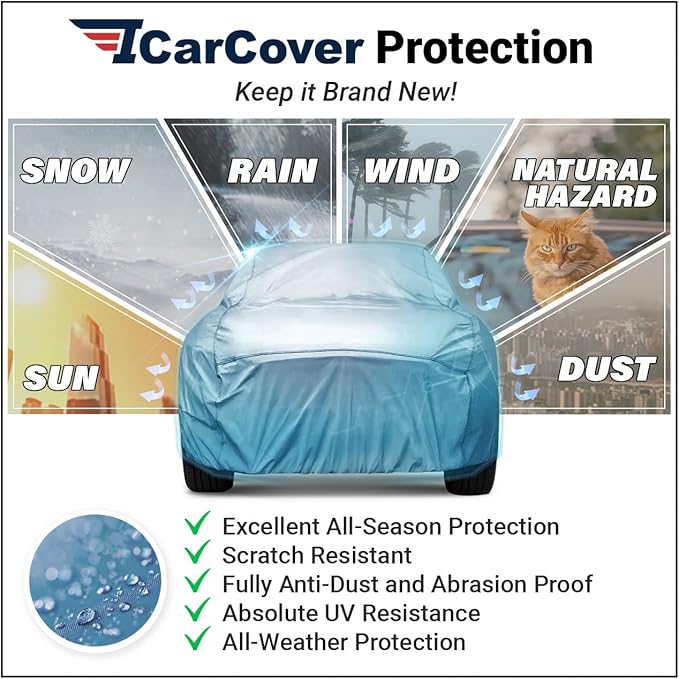 iCarCover Fits 1978-1987 Buick Regal Car Cover Automobiles Form-Fit Padded Full Exterior Waterproof Automobiles Protection Covers