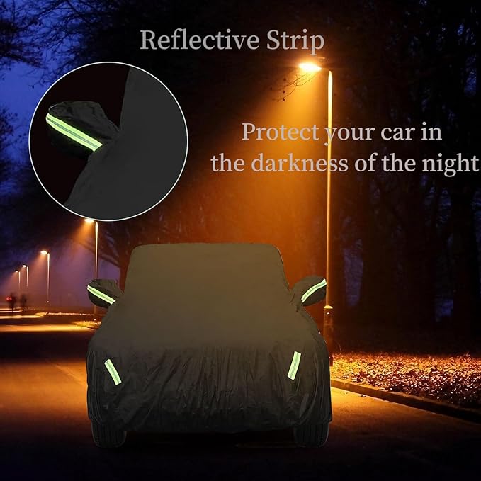 Waterproof Car Cover for Chevrolet Camaro 2010-2022 210T Outdoor Full Car Cover All Weather, 6 Layers Door for Snow Rain Dust