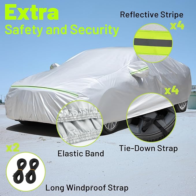 Favoto Waterproof Car Cover Outdoor - Compatible with Chevrolet Corvette (1980-2024) Coupe Car Cover Heavy Duty Dust Rain Sun Snow Protection