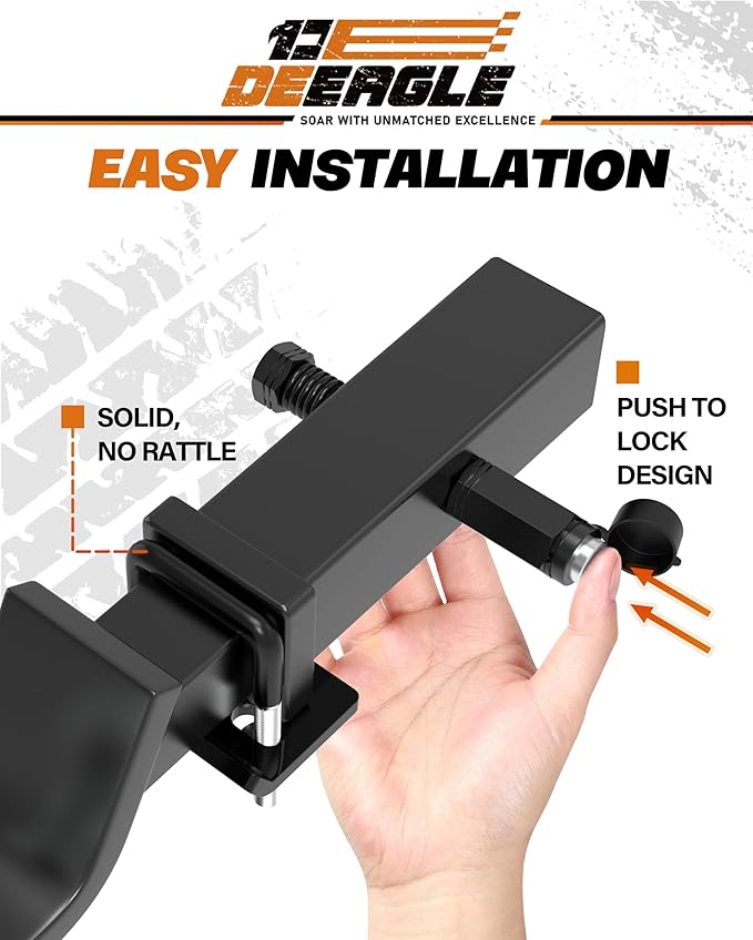 DEEAGLE Trailer Lock Set and Anti Rattle Hitch Pin Kit (2 inch)