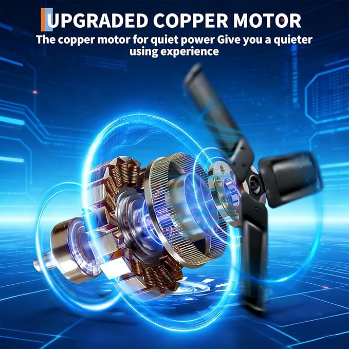 24 in Industrial Floor Fan, Heavy Duty Industrial Floor Fan with Adjustable 3 Speed 4800-8800 CFM Cooling, for Industrial Commercial Space Garage, Metal Blades/360° Rotation, Blue