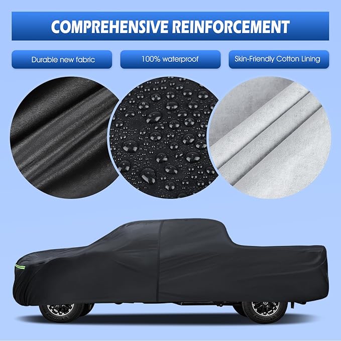 Car Cover Custom Fit for Toyota Tundra 5.5Ft Bed 2000-2026, Migaven Waterproof Full Exterior Cover Sun Rain Protection with Door Zipper (Not Include Mirror Pocket)