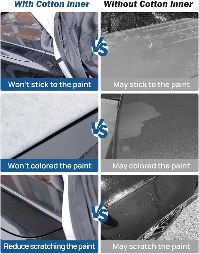 JOYTUTUS Car Cover Compatible with 2015-2026 F150 5.5ft Truck Bed, Soft Cotton Inner Crew Cab Cover, Hail Sun UV Protector Waterproof Outdoor Cover