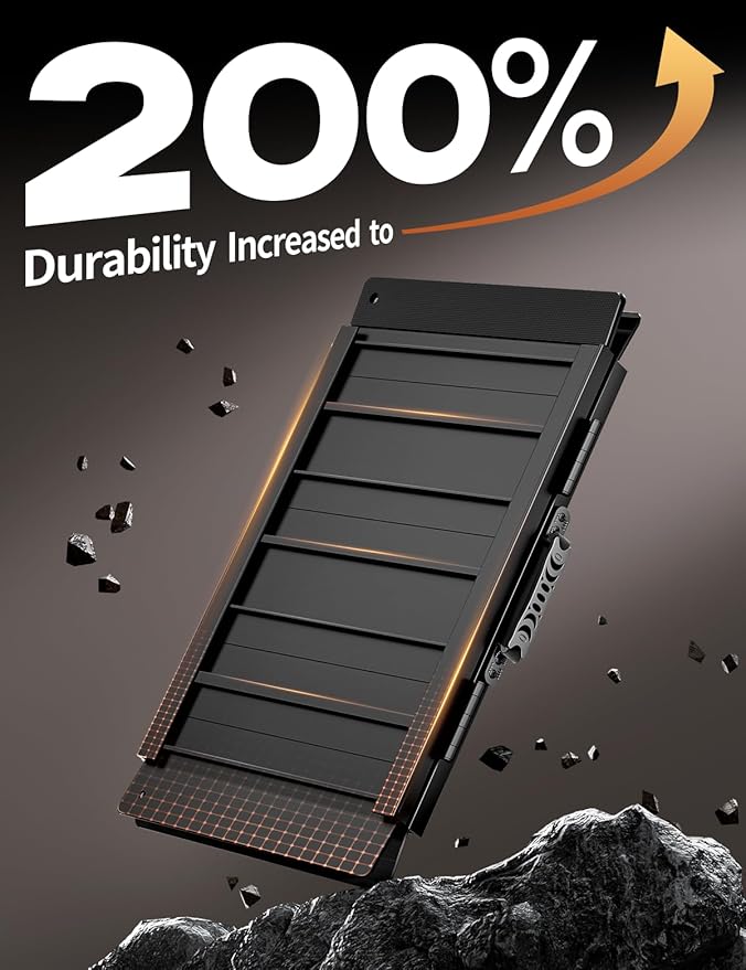 FACHNUO 2FT Wheelchair Ramp for Threshold 2-6 inches, Safe Use at Night Portable Threshold Ramps for Doorways, 800LBS Capacity, Non-Slip Durable Aluminum Alloy Folding Handicap Ramp for Home Steps