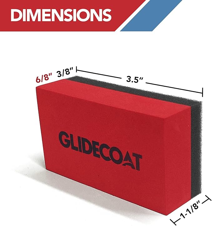 Glidecoat Ceramic Coating Applicator Sponges - Extremely Durable Ceramic Coating Applicator Pad for Detailing Cars, Boats, Motorcycles, RVs, and More - Smooth Application with No Wasted Product! (4)
