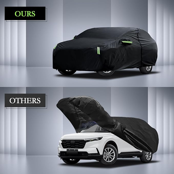 Car Cover Custom Fit for Honda CRV 1997-2026, Toyota RAV4 2006-2026, Waterproof All Weather for Automobiles Full Exterior Cover Rain Sun Snow Protector with Door Zipper