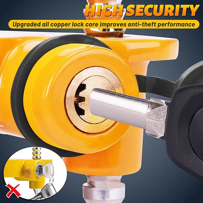 Turnart Trailer Hitch Lock Keyed Alike, Trailer Lock 2 Set, 4 Pack,Hitch Lock, Trailer Coupler Lock, Trailer Tongue Lock, Adjustable, Heavy-Duty Steel, Universal Size Fits 1-7/8", 2", 2-5/16" Couplers