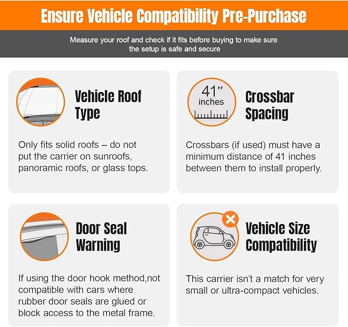 Sailnovo Rooftop Cargo Carrier Roof Bag,15 Cubic feet Soft Waterproof Car Roof Bag fit Cars with/Without Rack, 4 Tie-Down Straps, 4 Door Hooks, Foldable Car Top Carrier for Road Trip Camping Travel