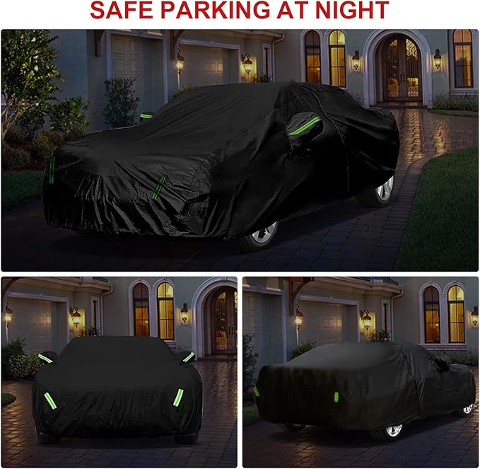 Car Cover for Chevy Camaro 2010-2023 6 Layers All Weather 210T Windproof Waterproof All Weather Protection Outdoor Covers Compatible with Chevy Camaro