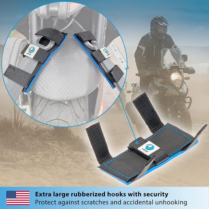 valonic Koala - Protector for tie Down Straps - Neoprene pad, 4-Pack - Protective Sleeves for Ratchet Straps or tie Downs with cam Buckle
