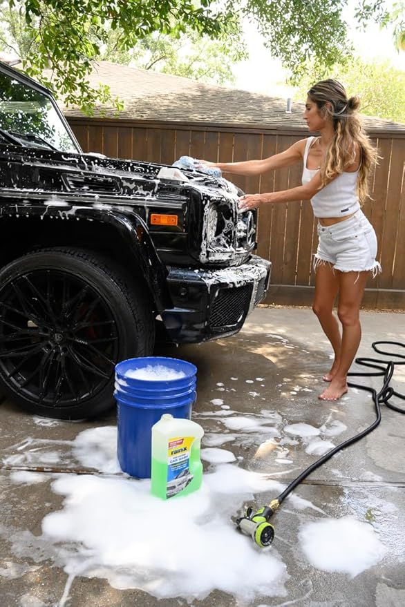Rain-X 620191 Foaming Car Wash - 100 fl oz. High-Foaming, Concentrated Formula For Greater Cleaning Action, Safely Lifting Dirt, Grime And Residues For An Exceptional Clean
