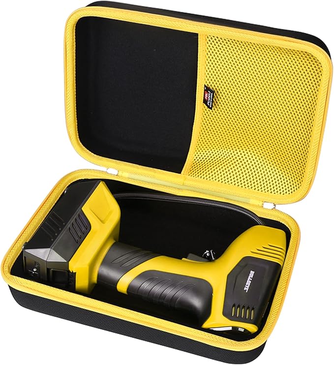 FBLFOBELI Hard Storage Carrying Case for Bullseye Pro/for KeenPower Digital Tire Inflator, Case Only (Yellow)