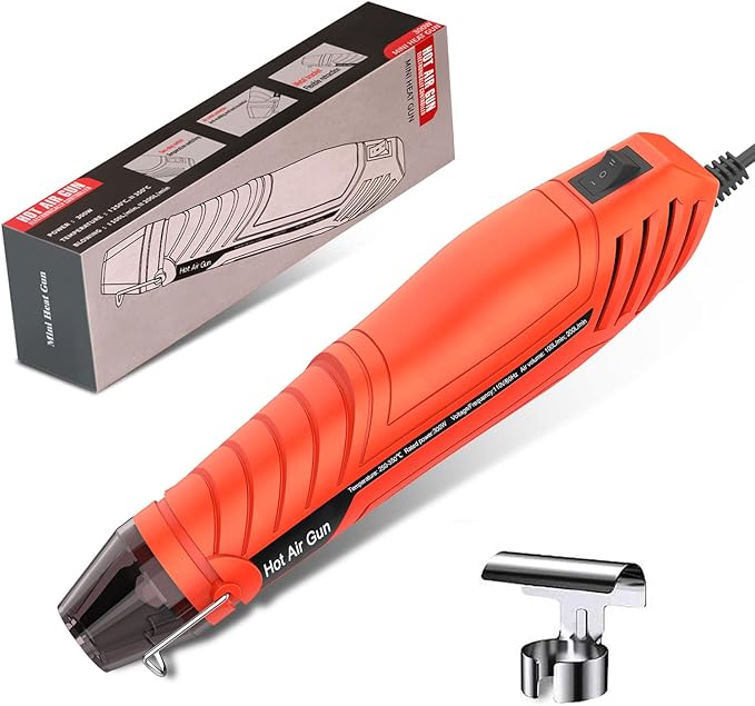 LDK Heat Gun for Crafting, Mini Dual Temp Hot Air Gun Tool with Reflector Nozzle for Epoxy Resin, Shrink Wrapping, Vinyl Wrap, Embossing, Electronics, Candle Making, Phone Repair & DIY
