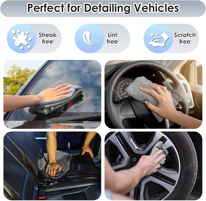 85 Pack Reusable Tear Away Microfiber Cleaning Cloth Roll, 10" x 10" Value Pack Kitchen Towels Washable Cleaning Rag Towels Multi-Purpose Microfiber Dish Cloths for Auto, House, Garage, Kitchen