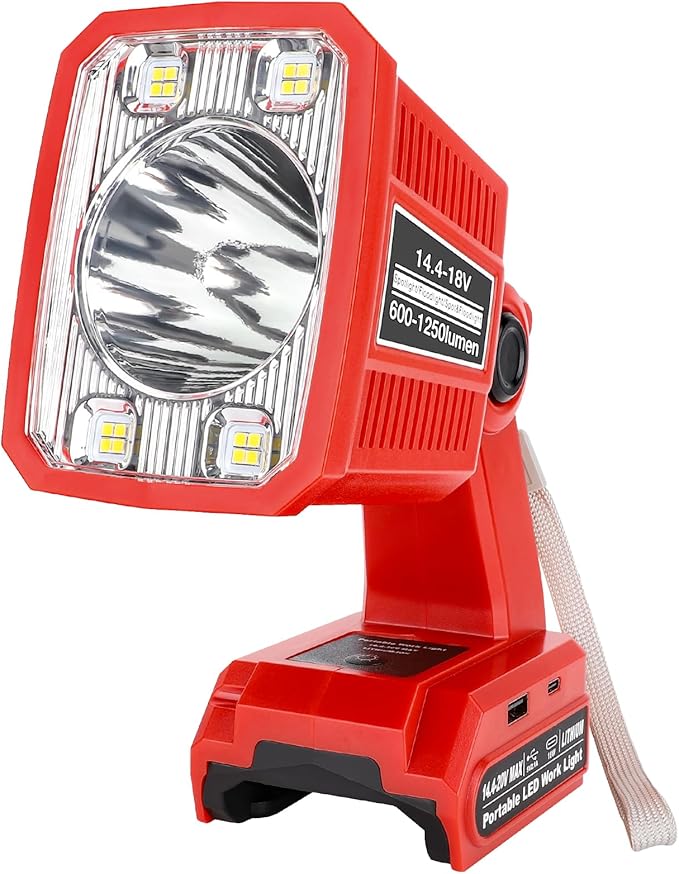 Taingwei LED Flashlight for Craftsman V20 Battery, 18W LED Work Light,LED Battery Light, Flood Light for Camping, Car Repairing, Emergency and Job Site Lighting（Batteries Not Included）