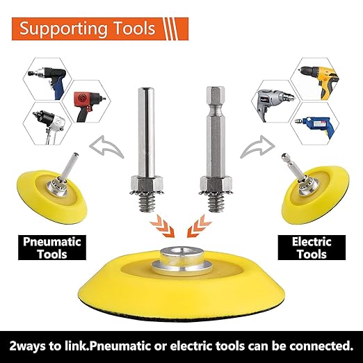3 inch Drill Polishing Kit Buffer Sanding Attachment Car Head Light Restore Pads with Eraser Wheel Waterproof Sanding Discs Include 240-5000# Total 122 Pack