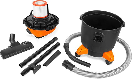 WEN VC4710 10-Amp 5-Gallon Portable HEPA Wet/Dry Shop Vacuum and Blower with 0.3-Micron Filter, Hose, and Accessories,Orange