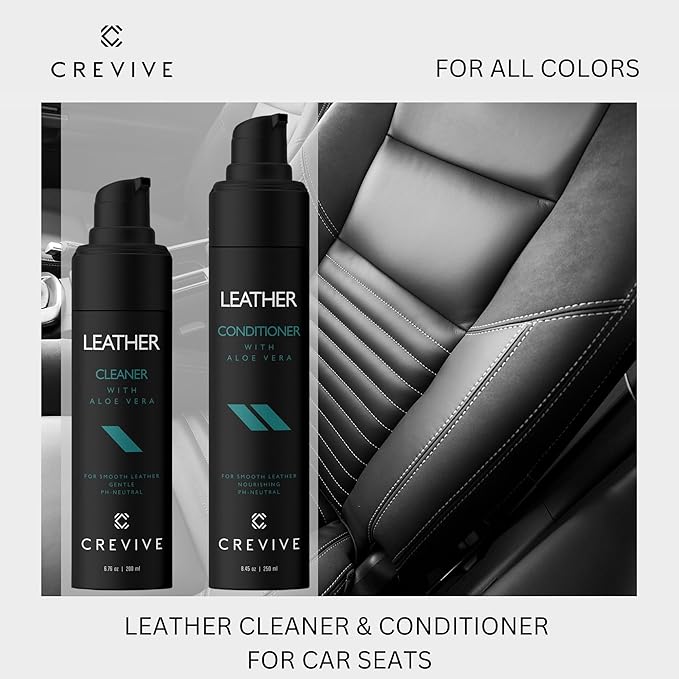 Car Leather Cleaner and Conditioner, Premium All-in-One Leather Care Kit for Car Seats and Interior