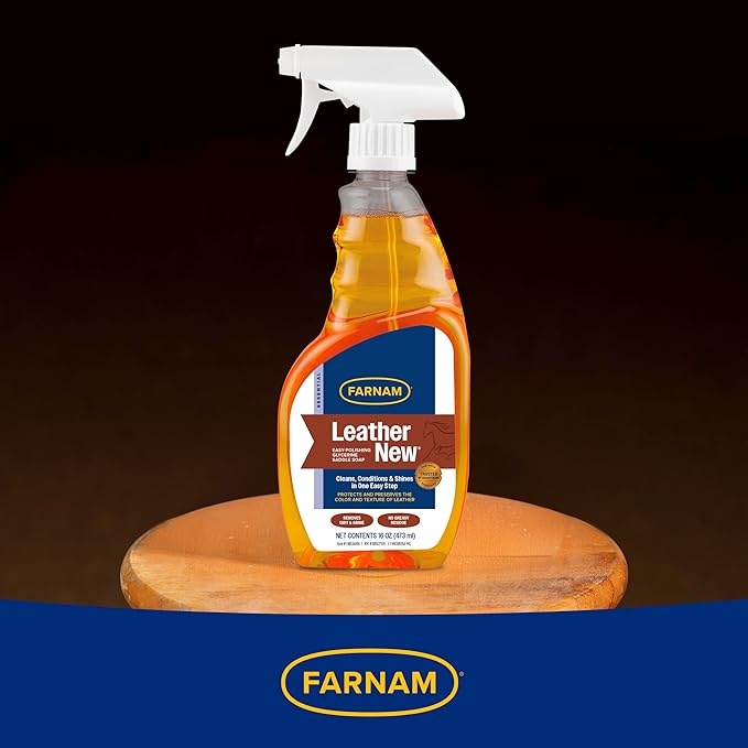 Farnam Leather New Easy-Polishing Glycerine Saddle Soap and Leather Cleaner, 16 oz