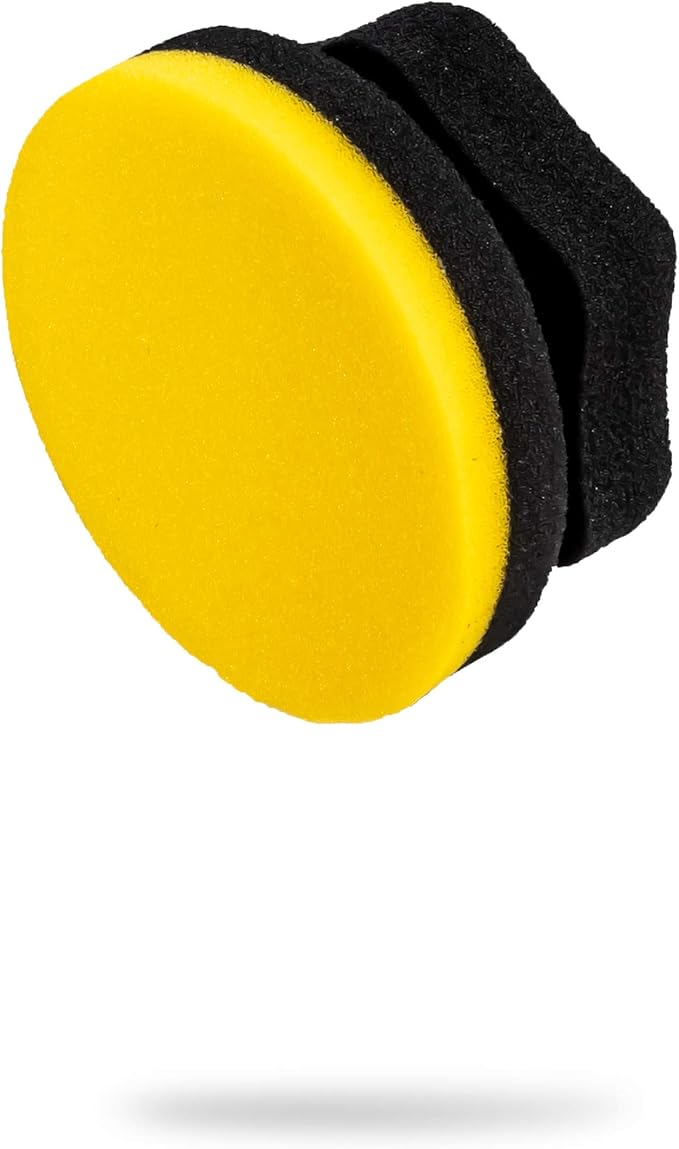 Adam's Polishes Yellow Hex Grip Car Wax Foam Applicator - Waxing Kit Glaze Sealant Liquid Paste Wax Ceramic Coating | Auto Accessories | Car Wash Kit Cleaning