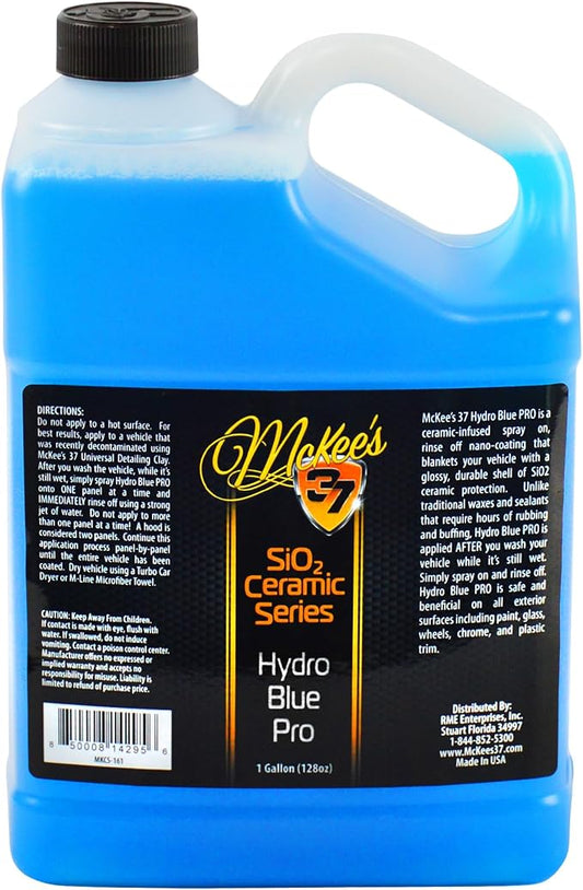 McKee's 37 - Hydro Blue SiO2 Coating | Ceramic Coating for Cars, Easy Protection & Shine Spray for Paint, Glass, Wheels, Chrome & Trim (128 oz)