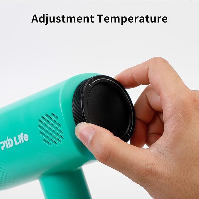 PYD Life Heat Blower Gun for Sublimation Blanks Shrink Wrap Film 110V Hot Air Gun for Shrink Wrap Temperature Control with 2-Temp Settings