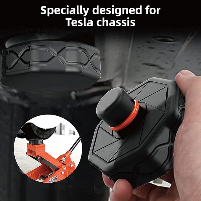Big RED Lifting Jack Pads for Tesla Model Y/S/3/X:Non-Slip Jack Pucks Tesla Accessories for Battery & Chassis Protection,4 Packs with a Storage Case,ATSLS001R