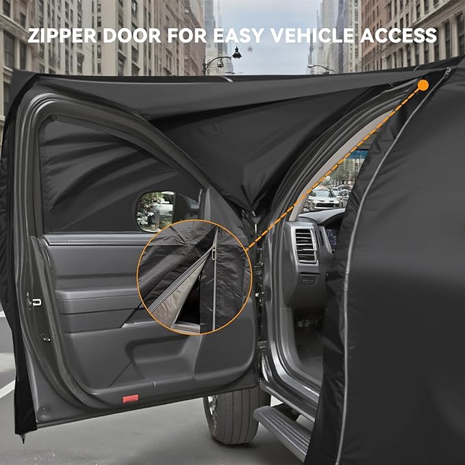Car Cover Custom Fit for Toyota Tacoma/for Ford Ranger 2005-2025- Heavy Duty 420D Oxford Water-Resistant- UV Sun Rain Protection Full Exterior Cover,with Windproof Straps&Zippered Doors‌