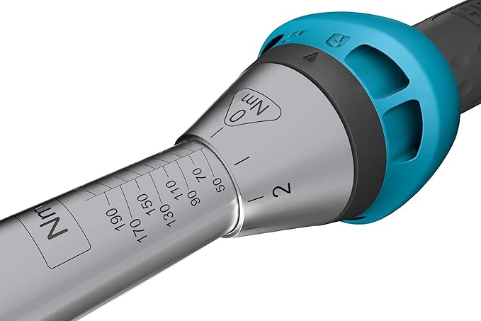 HAZET Torque Wrench 5122-3C,40-200Nm Output: Square 12.5 Mm (1/2 Inch), Tolerance: 3%, 32 Teeth (Operating Angle 11.25 Degrees) I Reversible Ratchet for Car and Bicycle I 20.43 Inches