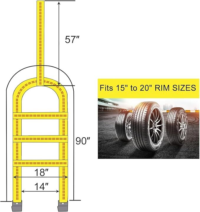 Set of 2 Tow Dolly Straps with Flat Hook, Yellow Basket Strap, Fits Most 16-20" Tires Webbing Ratchet Straps 10000 lbs Breaking Strength