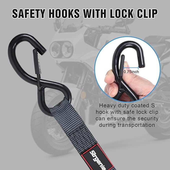 Retractable Ratchet Straps12FT Automatic Ratchet Tie Down Straps Self Ratcheting Cargo Straps for Motorcycle, Truck, Boat
