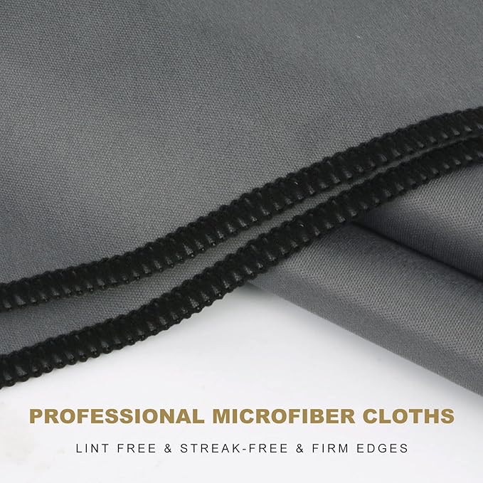 SINLAND Microfiber Glass Polishing Cloths Large Size Thick Lintless Drying Towels for Wine Glasses Stemware Dishes Stainless Appliances 20 Inch X 25 Inch Pack of 2 Dark Grey