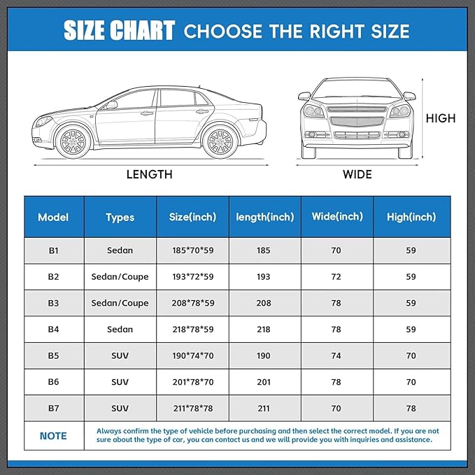 Hail Protector Car Cover, Outdoor Anti Hail Car Covers Thick Multi-Layered EVA, Hail Proof Car Cover Waterproof All Weather, Hail Protection Padded Fit Sedan/Coupe (Length Up to 185 inch