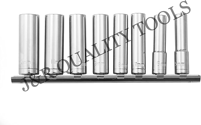 VCT 18PC 1/4" Dr Drive SAE Standard & MM Metric Deep Deepwell Hand Socket Set (6-Point)