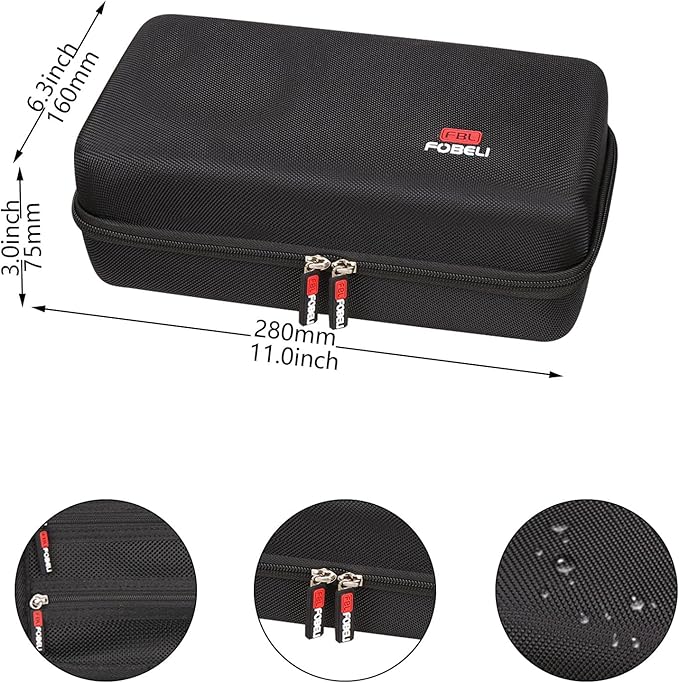 FBLFOBELI Hard Carrying Case for Halo Bolt Ultimate 2.0 & 3.0/for Halo Bolt Air + 55500 1750/for Halo Bolt Air 58830 Portable Vehicle Jump Starter with Air Compressor (Case Only) (Black)