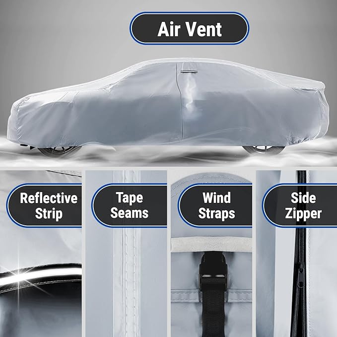 iCarCover Fits 1965-1981 Rolls-Royce Silver Shadow Car Cover Automobiles Form-Fit Padded Full Exterior Waterproof Automobiles Protection Covers