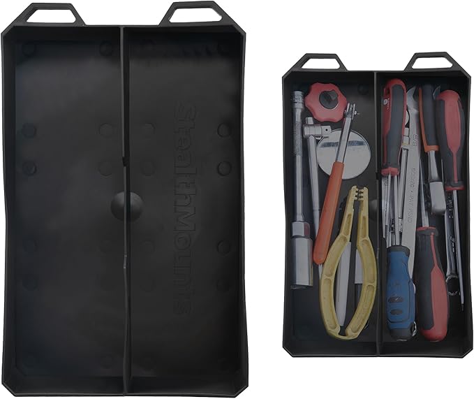 StealthMounts Double FlexiTray | Flexible Tool Trays Compatible with Milwaukee PACKOUT | Organiser for Tools, Nuts, Bolts & Parts | Workshop, Garage & Van Storage | Made in The UK