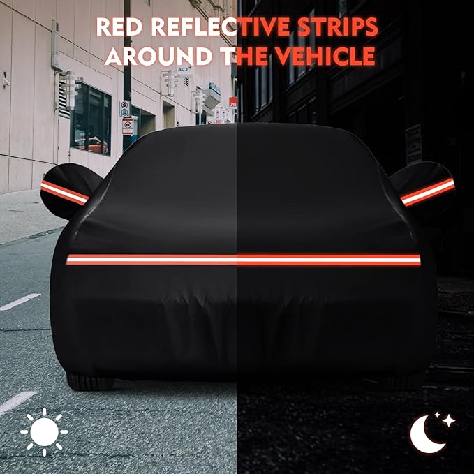 QUNSUNUS Car Cover for BMW M4/ 4 Series 420i 428i 430i 435i 440i /4 Coupe 2014-2026, Waterproof M4 Car Covers with Cotton Lining, All Weather Cover with Straps and Zipper