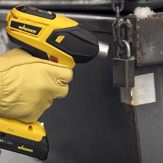 Wagner SprayTech 2426866 FURNO 550 18V – Includes 1 Battery and Charger Heat Gun, Yellow