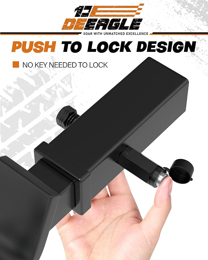DEEAGLE Trailer Lock Set and Anti Rattle Hitch Pin Kit (0.25 inch)