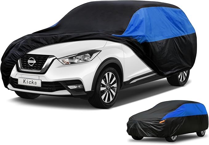 Nissan Car Cover Custom Fit Nissan Kicks Waterproof All Weather, Lightweight Full Exterior Cover for Automobiles Outdoor Sun UV Rain Dust Snow Wind Protection.