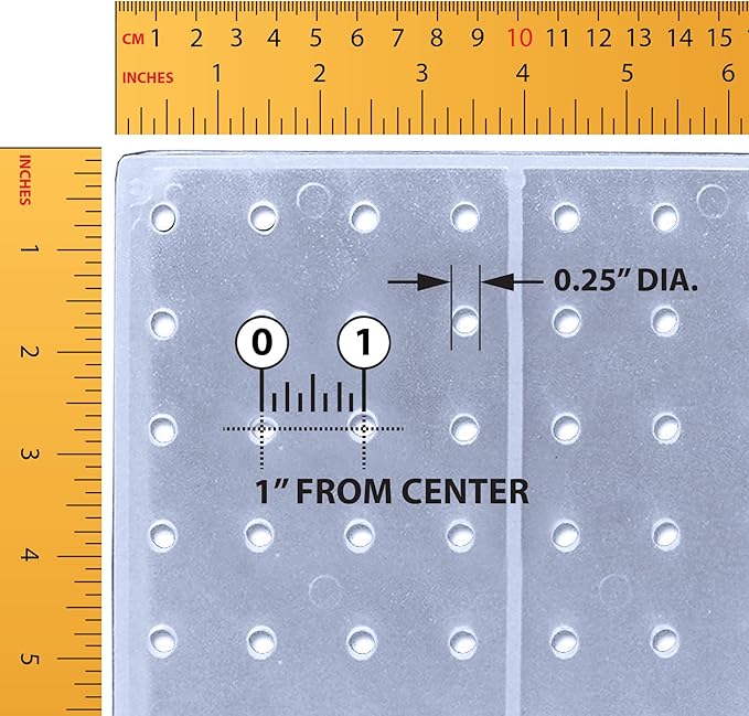Azar Displays 703385-CLR Four-Sided Revolving 8”W X 20”H Pegboard Counter Display, Clear