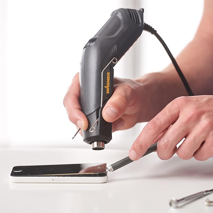 Wagner Spraytech 0503038 HT400 Heat Gun, Dual Temperature Hot Air Tool 680 and 450 Degrees, Shrink Tubing, Embossing, Craft Projects, Sticker Removal Heat Gun