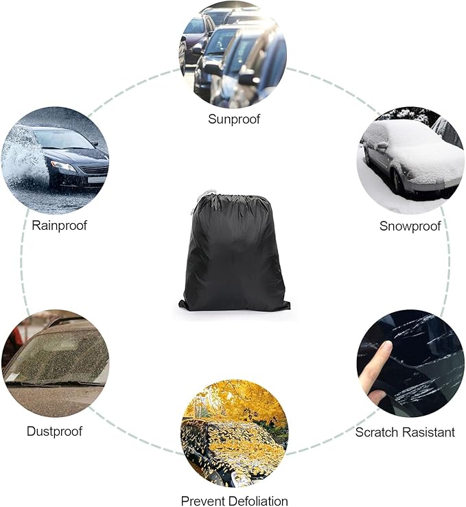 Waterproof Car Cover for Chevrolet Camaro 2010-2022 210T Outdoor Full Car Cover All Weather, 6 Layers Door for Snow Rain Dust