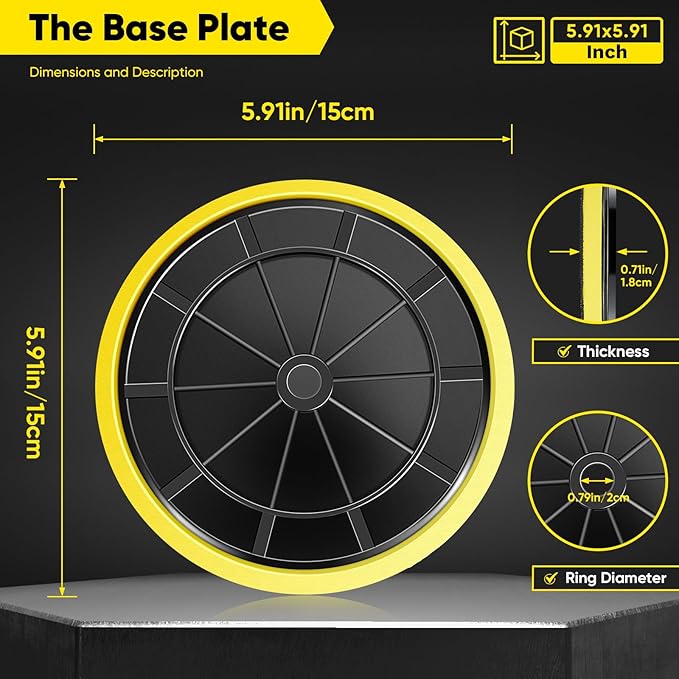 Saker 6 Inch Buffer Polishing Backing Plates - Backing Wheel Pad as Replacement for Buffing Polisher 2 Pack