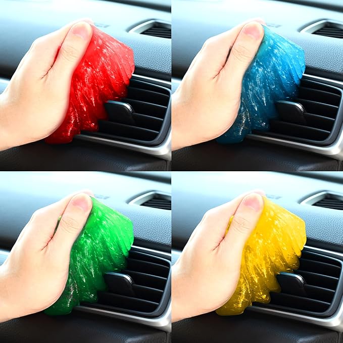 DNA MOTORING 4 Pack Car Cleaning Gels Auto Detailing Tools Cleaning Putty Car Interior Cleaner, Car Jelly Cleaner, Keyboard Cleaner, Car Cleaning Supplies,TOOLS-00150