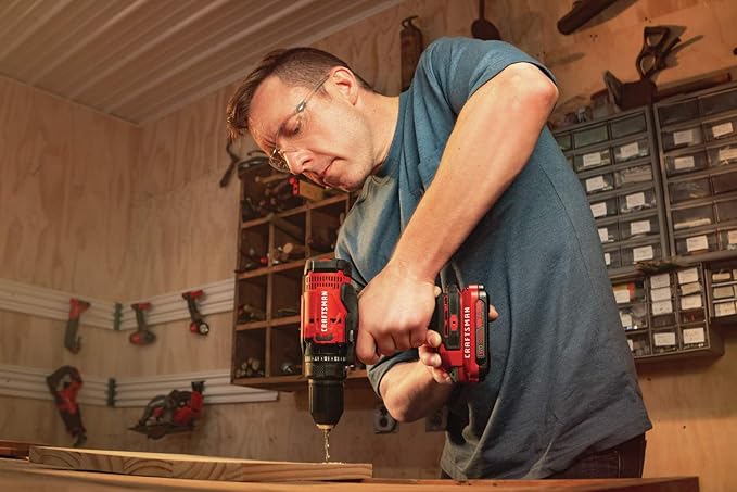 CRAFTSMAN V20 Cordless Drill/Driver Kit, 1/2 inch, Battery and Charger Included (CMCD700C1)