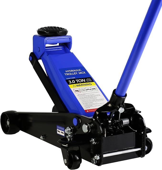 2T 2.5T 3T 4T Low Profile Floor Jack Capacity 4400 lbs 5500Lbs 6600 lbs 8800lbs with Dual Piston,Steady Steel Quick Lift Pump 3.3"-15.2" 3.5"-19.5" 5.1"-20" 4"-21" Lifting Range Height,Black+Blue